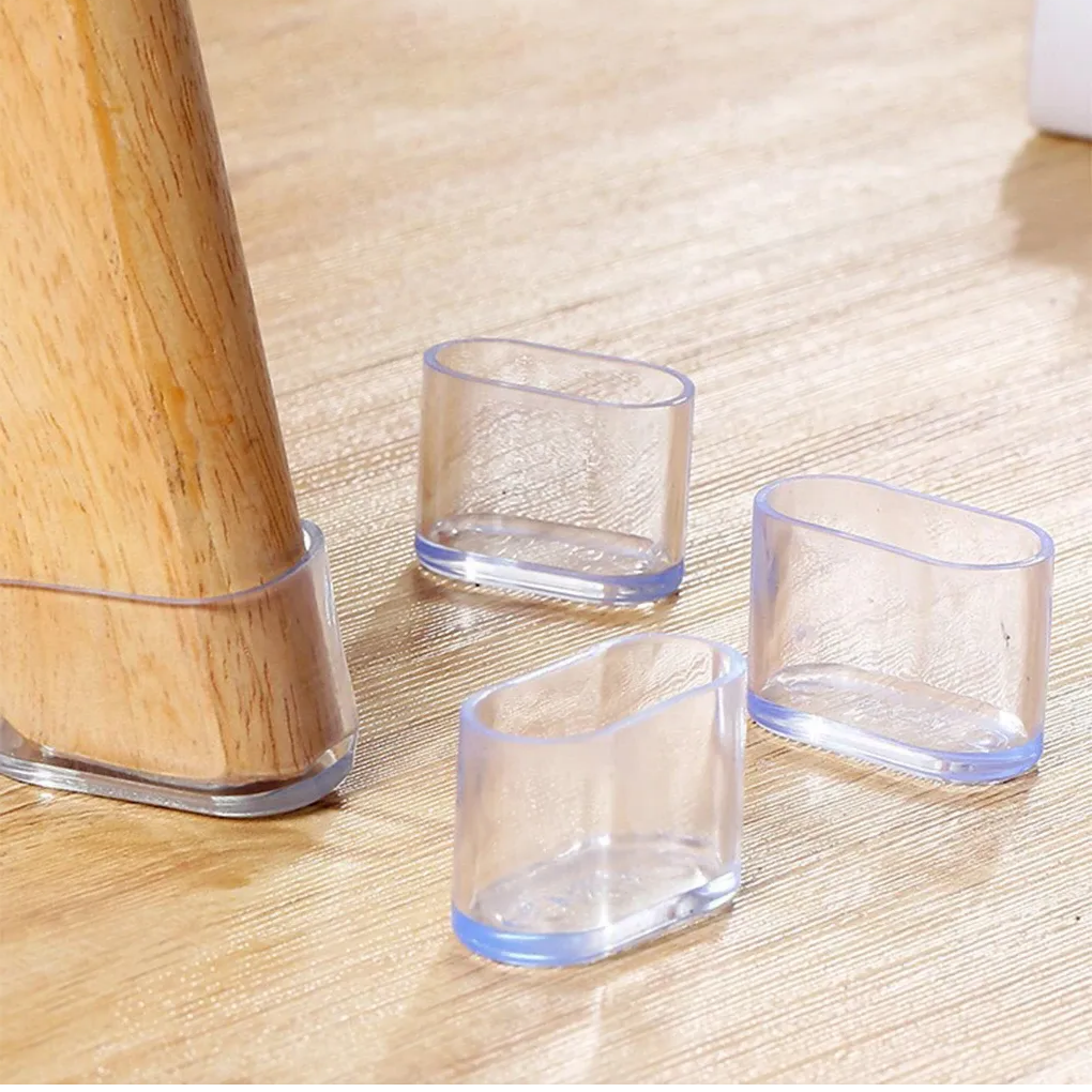 Clear oval chair leg protector