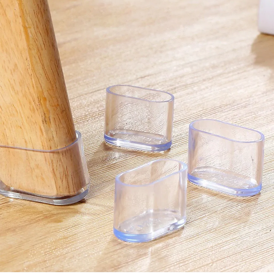 Clear oval chair leg protector