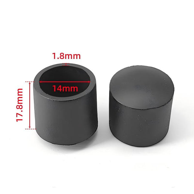 Black domed chair leg cap