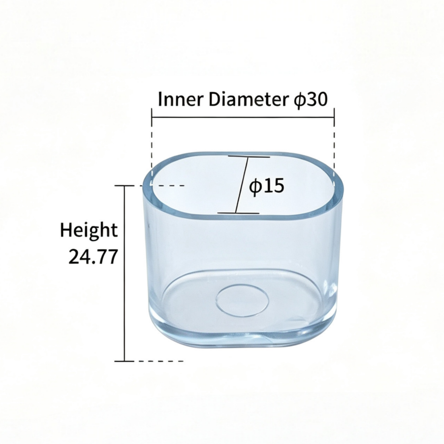 Clear oval chair leg protector