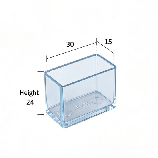 Clear Silicone Chair Leg Protectors – Rectangular Legs