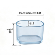 Clear oval chair leg protector