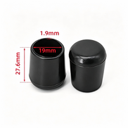 Black Domed Silicone Chair Leg Caps
