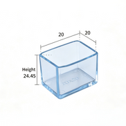 Clear Silicone Chair Leg Protectors – Rectangular Legs