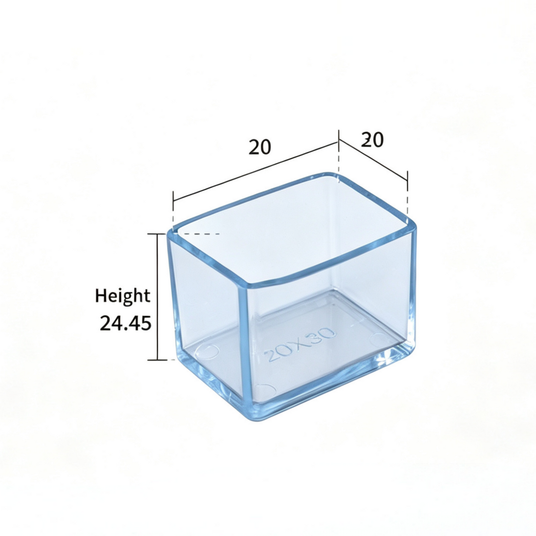 Clear Silicone Chair Leg Protectors – Rectangular Legs