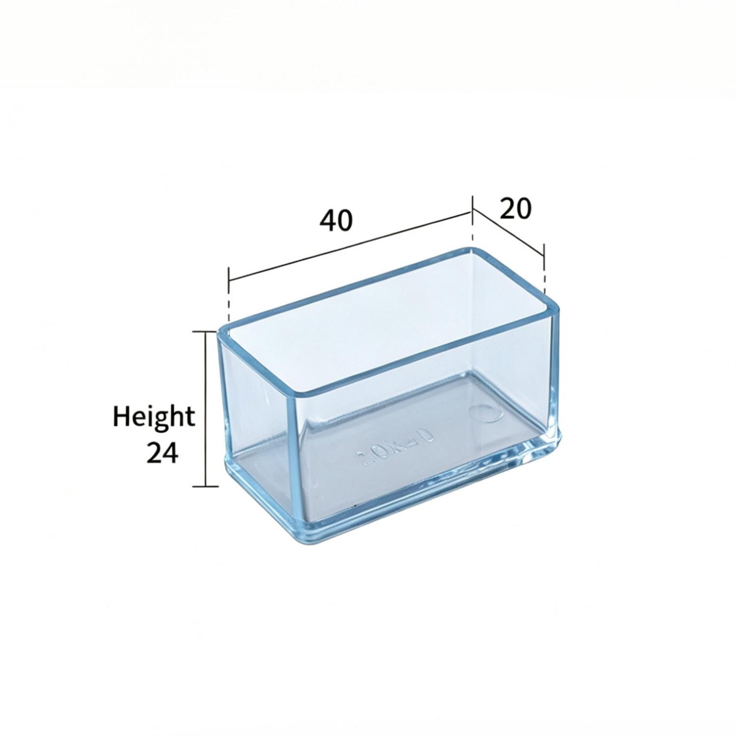 Clear Silicone Chair Leg Protectors – Rectangular Legs