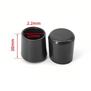 Black Domed Silicone Chair Leg Caps