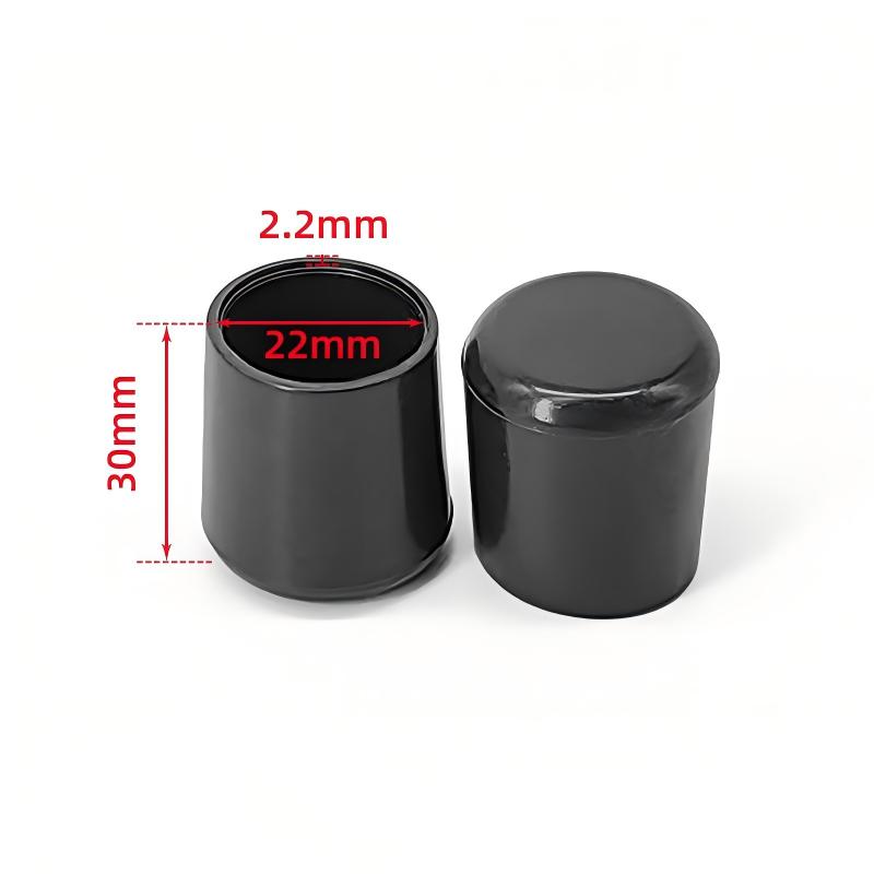 Black Domed Silicone Chair Leg Caps