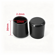 Black Domed Silicone Chair Leg Caps