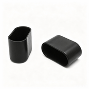 Black Silicone Chair Leg Caps – Oval Legs