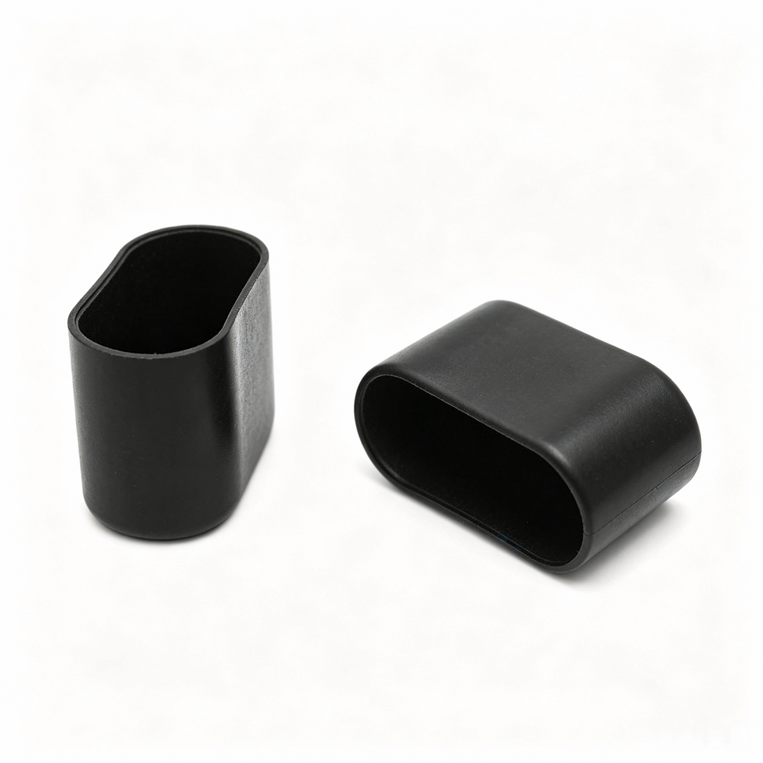 Black Silicone Chair Leg Caps – Oval Legs