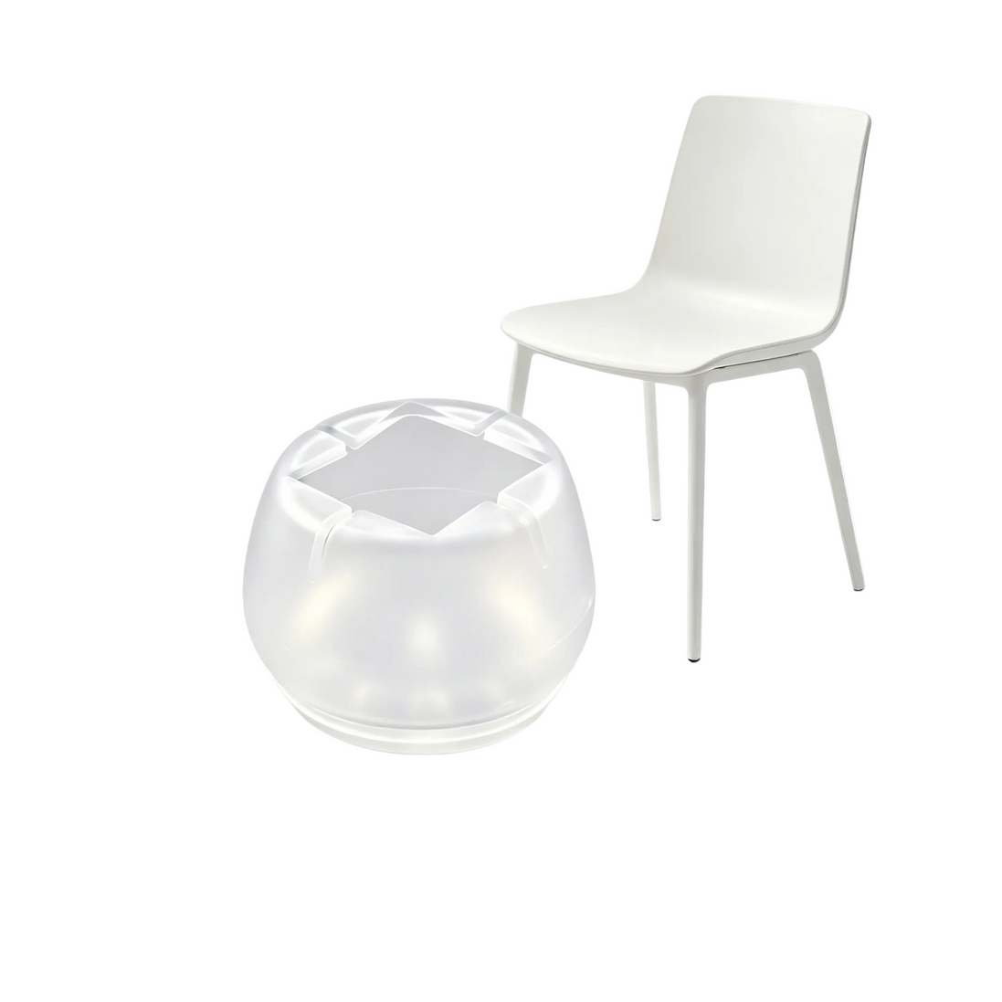 Clear Silicone Furniture Leg Protectors – Round or Square Legs