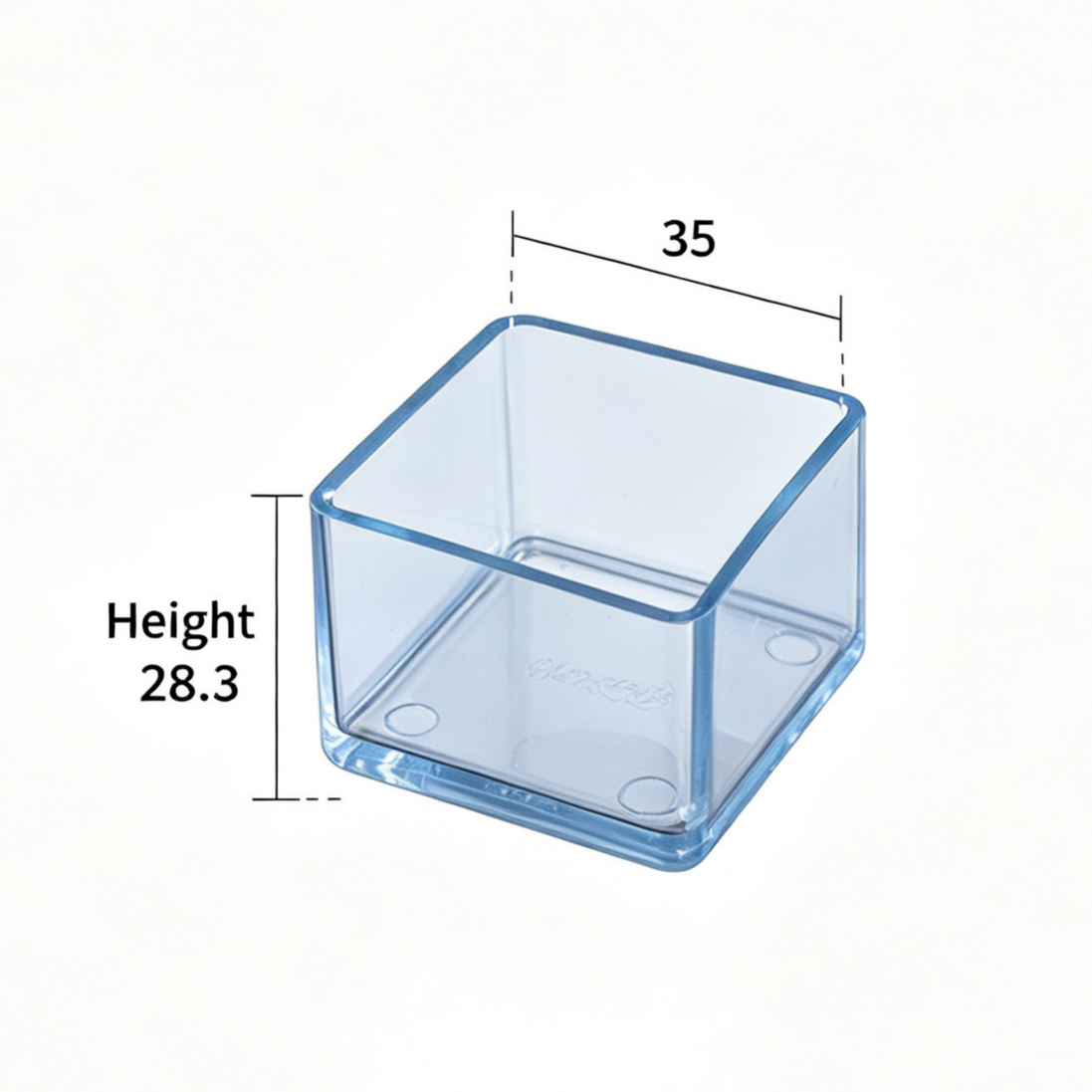Clear Silicone Furniture Leg Protectors – Square Legs
