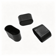 Black Silicone Chair Leg Caps – Oval Legs