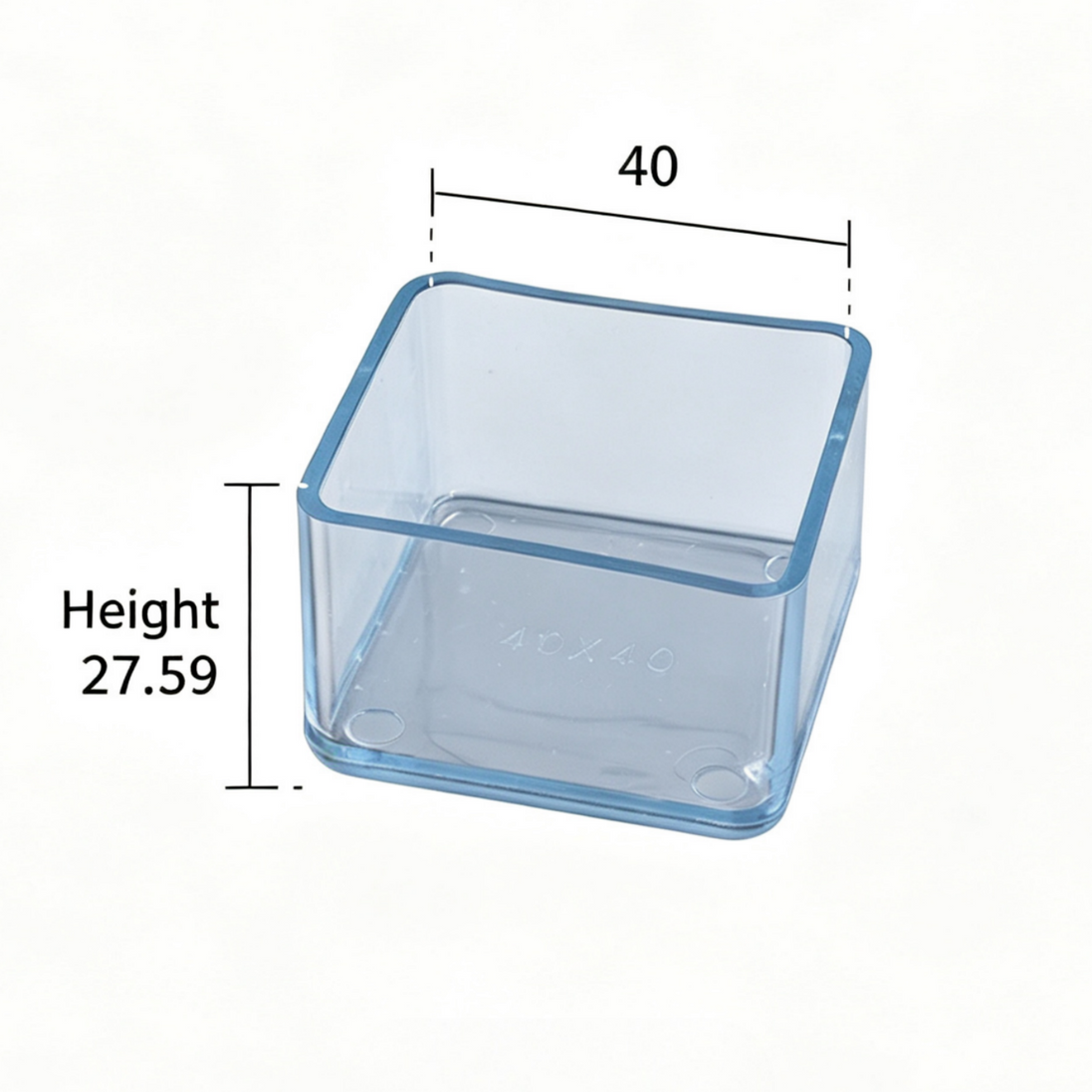 Clear Silicone Furniture Leg Protectors – Square Legs