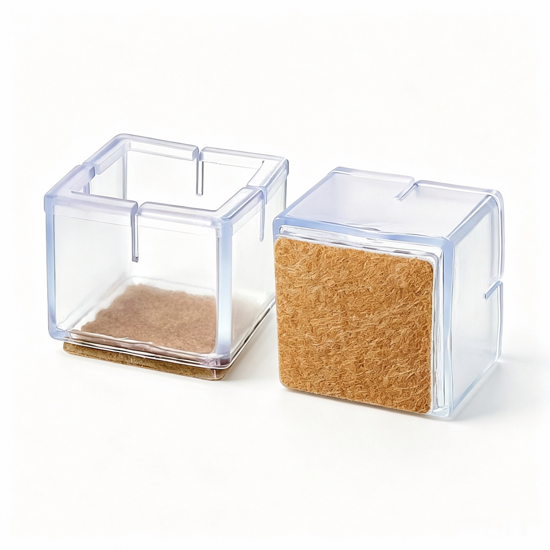 Silicone Chair Leg Protectors with Felt – Square Legs