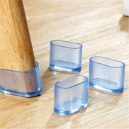 Clear Silicone Furniture Leg Protectors – Oval Legs