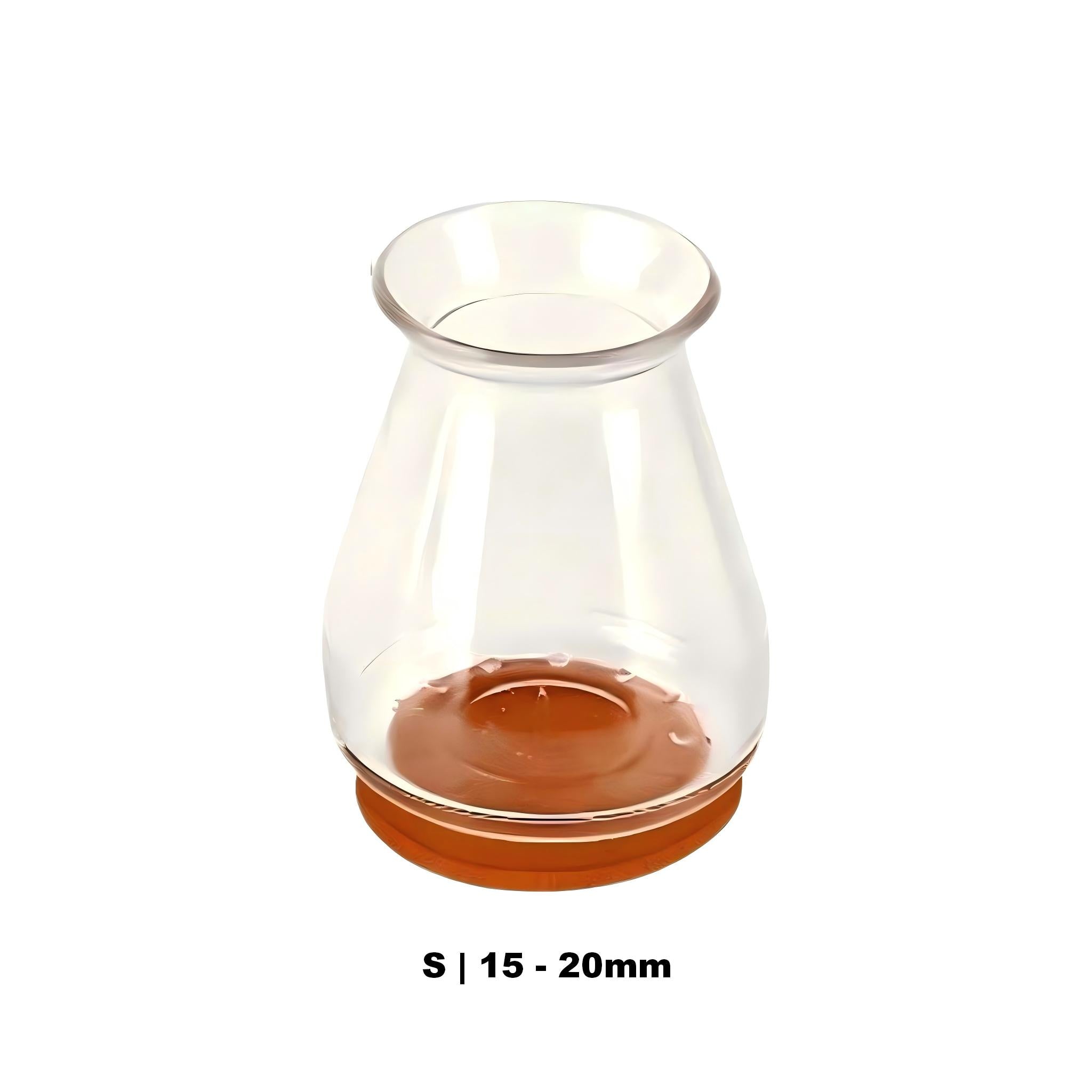 Clear Silicone Chair Leg Protectors with Felt – Round Legs