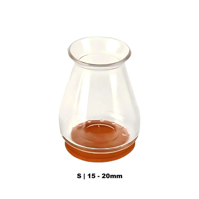 Clear Silicone Chair Leg Protectors with Felt – Round Legs