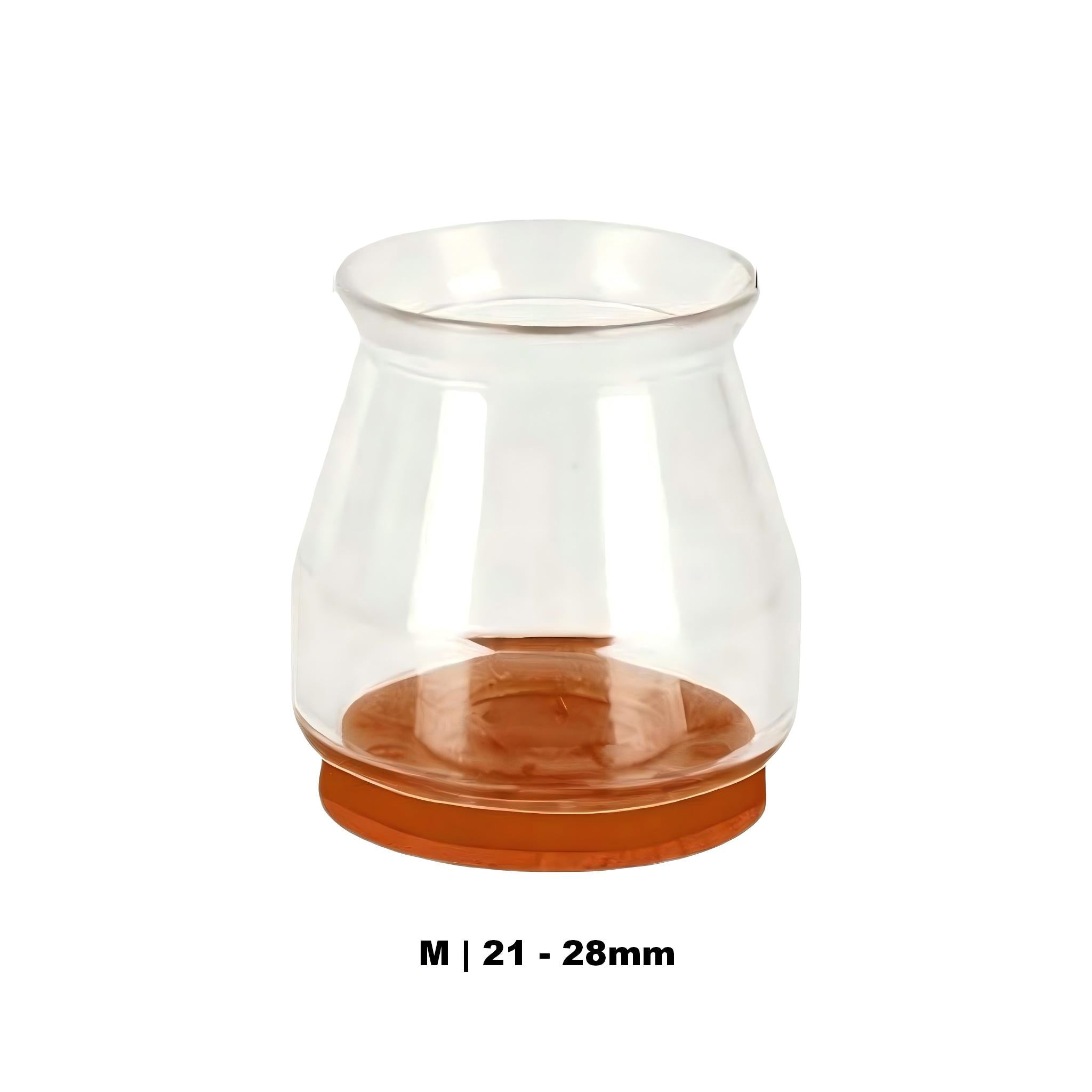 Clear Silicone Chair Leg Protectors with Felt – Round Legs