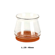 Clear Silicone Chair Leg Protectors with Felt – Round Legs