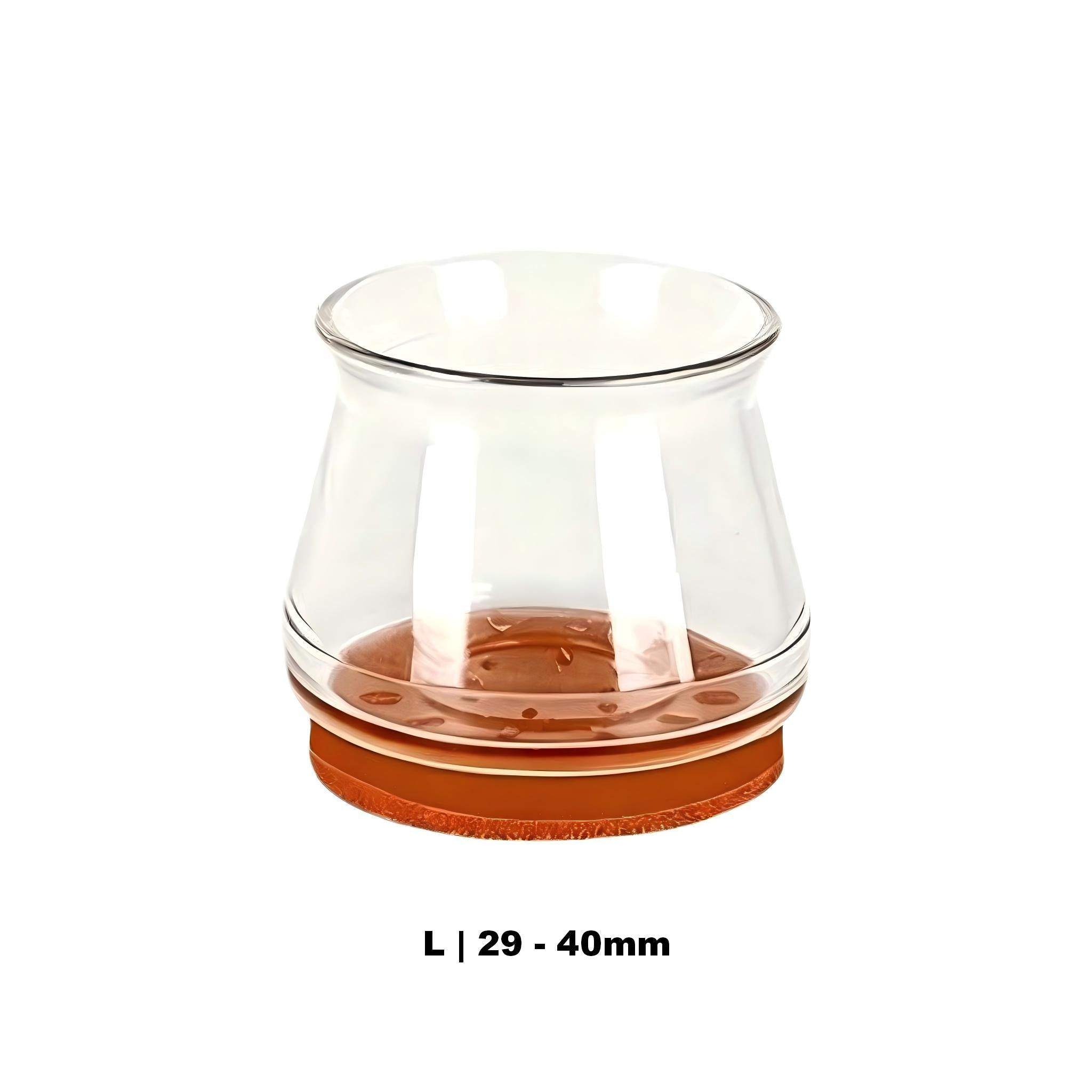 Clear Silicone Chair Leg Protectors with Felt – Round Legs