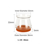 Clear Silicone Chair Leg Protectors with Felt – Round Legs