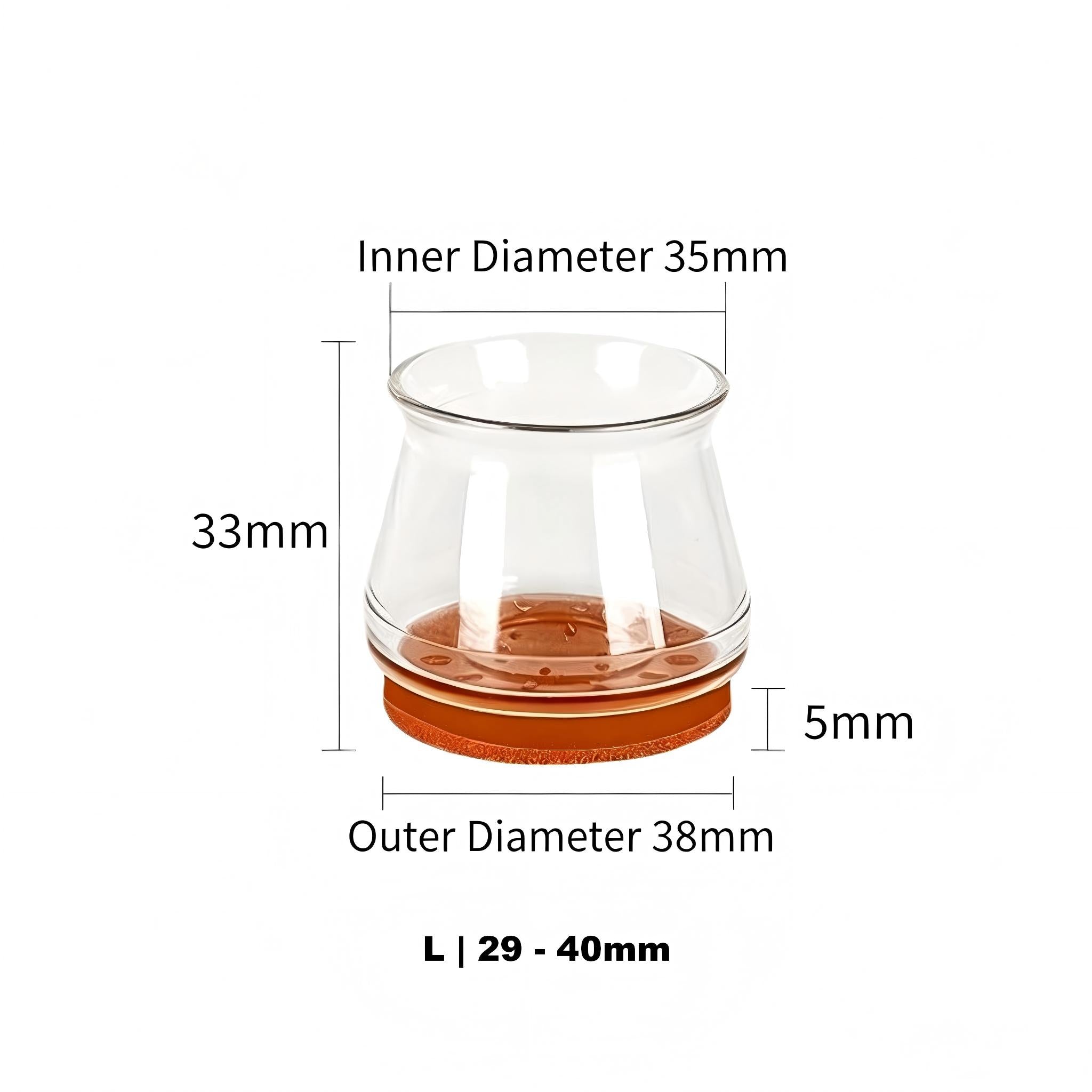 Clear Silicone Chair Leg Protectors with Felt – Round Legs