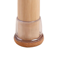Transparent Silicone Chair Leg Protectors with Felt – Round Legs