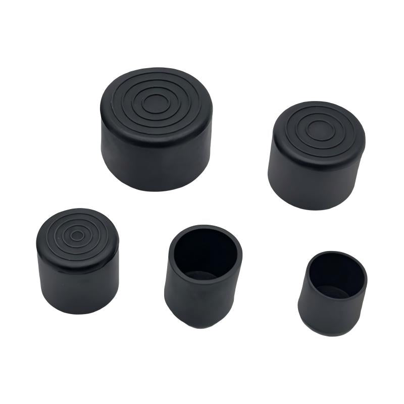 Black Domed Silicone Chair Leg Caps
