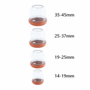 Transparent Silicone Chair Leg Protectors with Felt – Round Legs