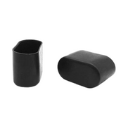 Black oval chair leg cap