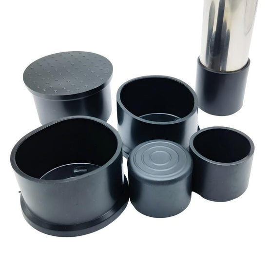 Black domed chair leg cap