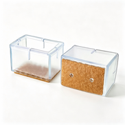 Silicone Chair Leg Protectors with Felt – Rectangular Legs