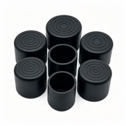 Black Domed Silicone Chair Leg Caps