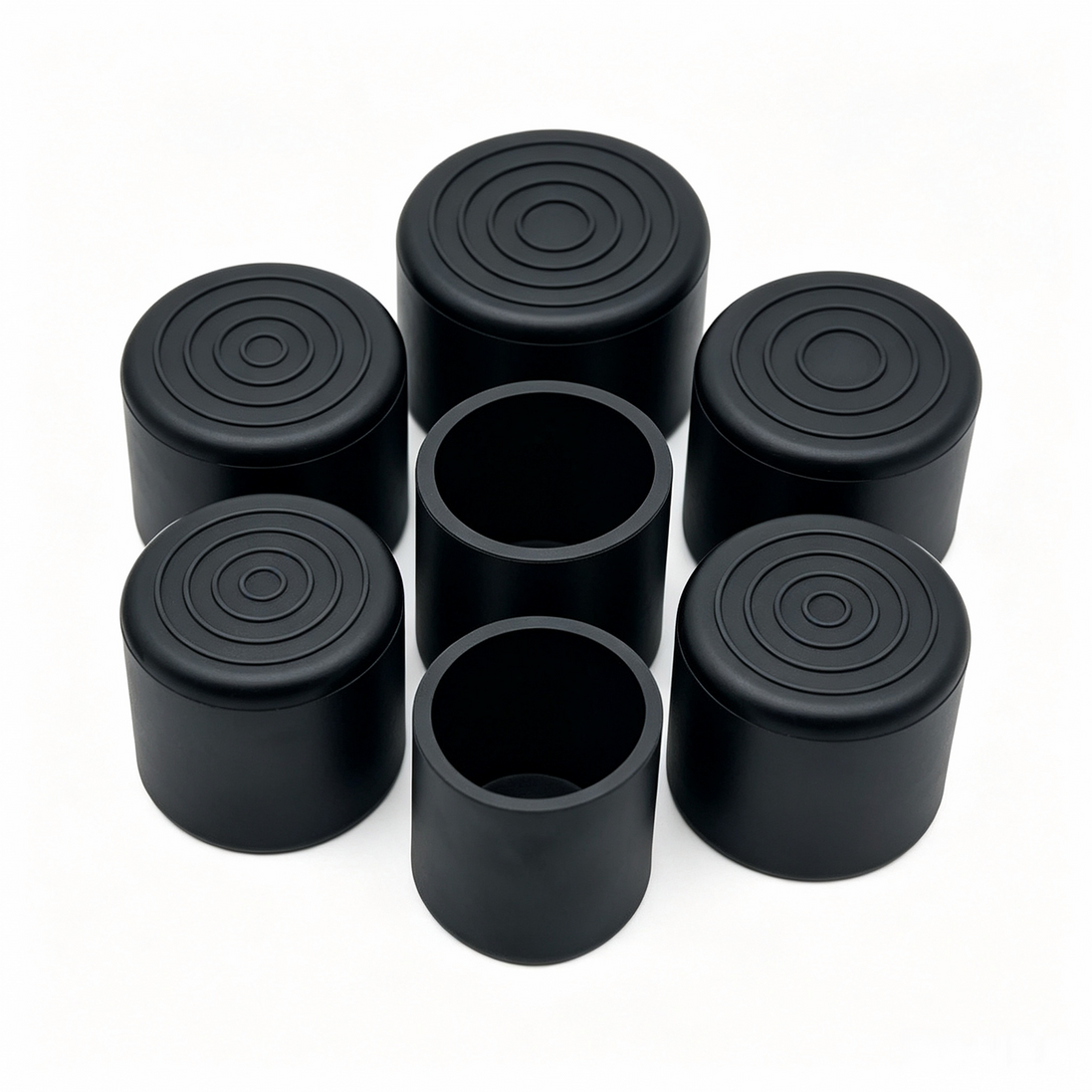 Black Domed Silicone Chair Leg Caps
