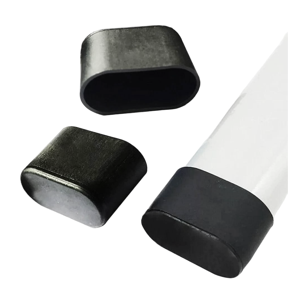 Black oval chair leg cap